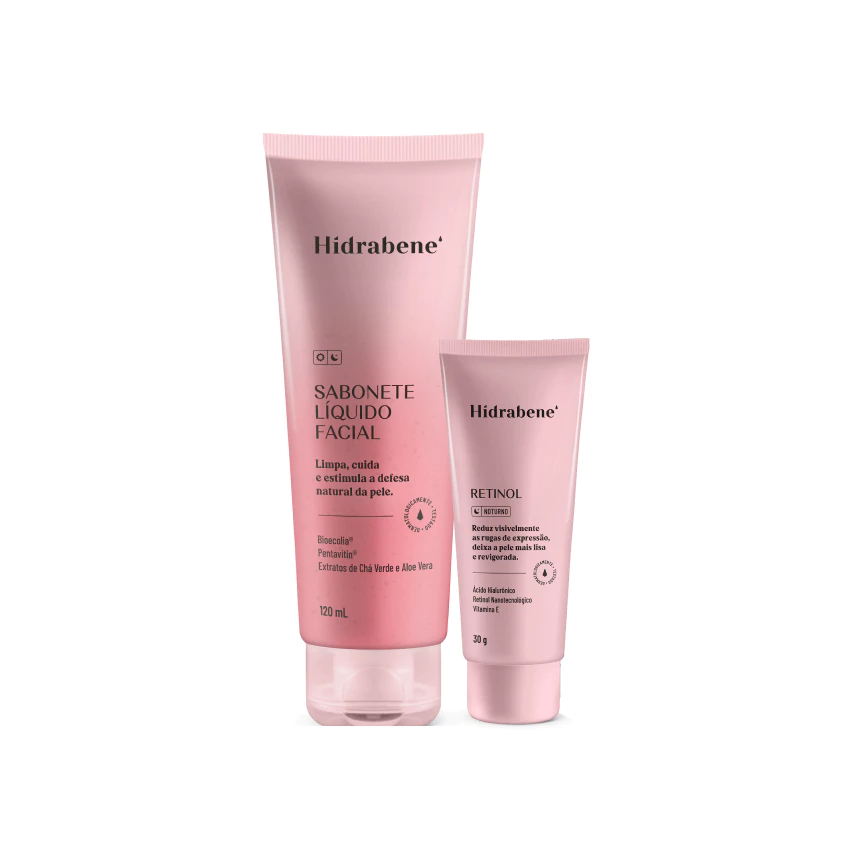 Kit Renovação Facial - Sabonete Líquido Facial 120ml + Retinol 30g