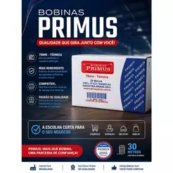 Caixa de bobina térmica PRIMUS 79mmx30m/caixa com 30un