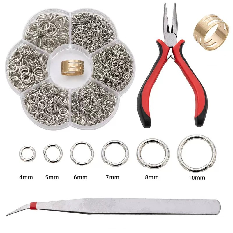 Kit de Argola Elo Metálica 1333pcs Materiais para Fazer Joias e Pulseiras de Moda