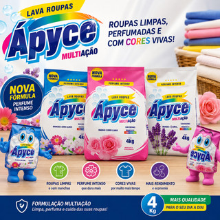 Sabão em pó 4 kg Apyce Roupas Perfumadas