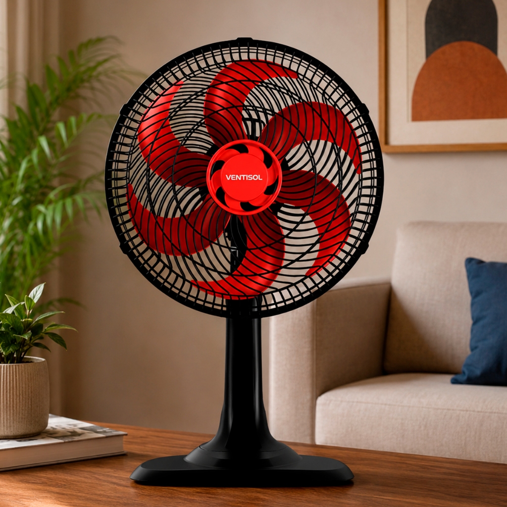 Ventilador Mesa 50cm Oscilante Ventilador Turbo 6 Pás Ventilador Colorido Ventisol Alta Vasão Forte