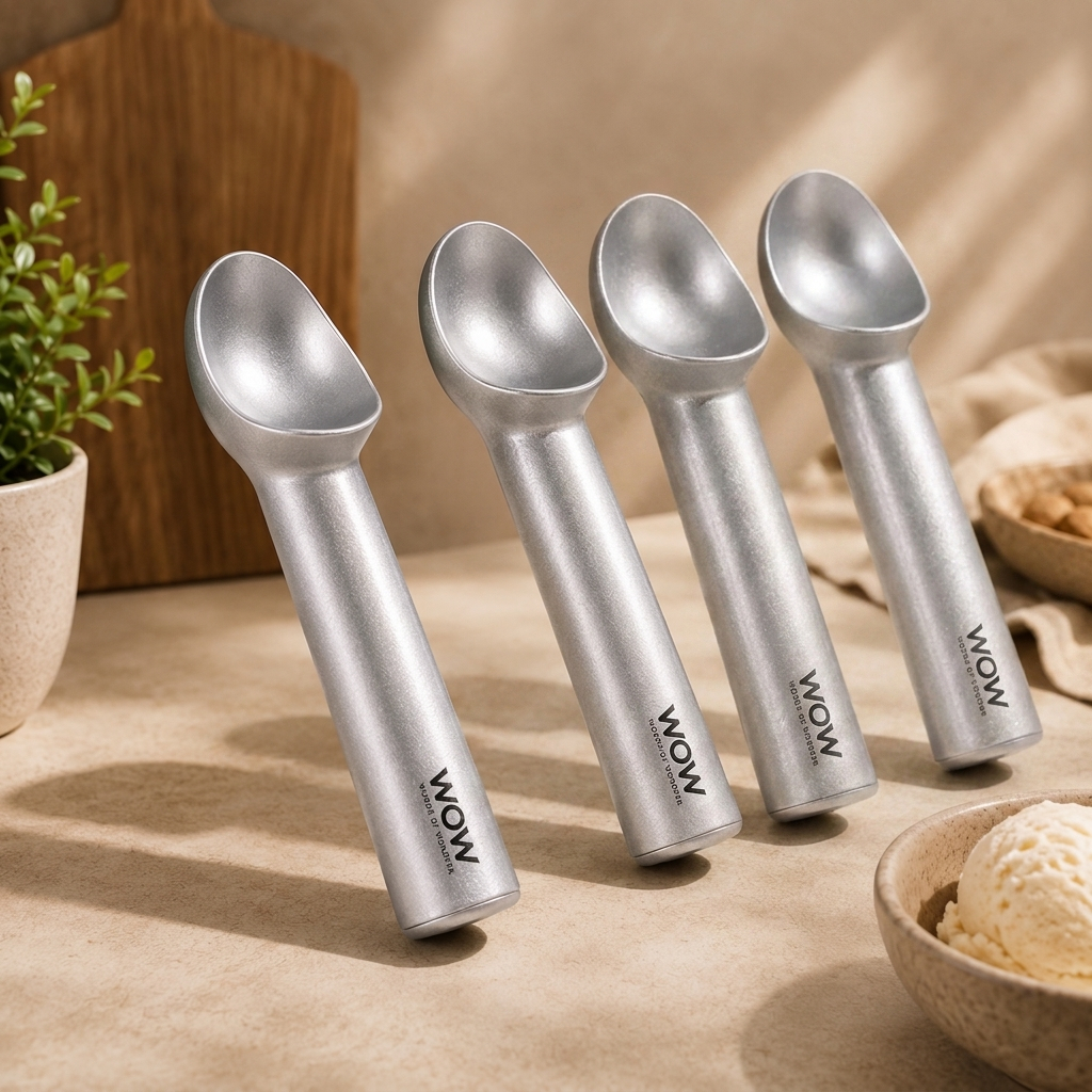 Kit 4 Colher De Sorvete Bola Em Aço Inox Profissional
