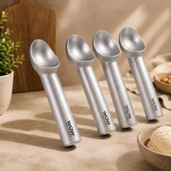 Kit 4 Colher De Sorvete Bola Em Aço Inox Profissional