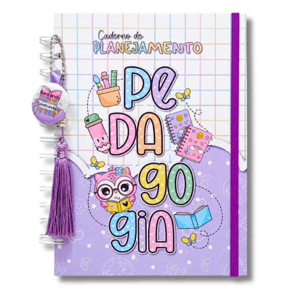 Caderno de Planejamento Escolar 2026 para Professora | A5 | 250 páginas | Organização Pedagógica Educador | Marca página