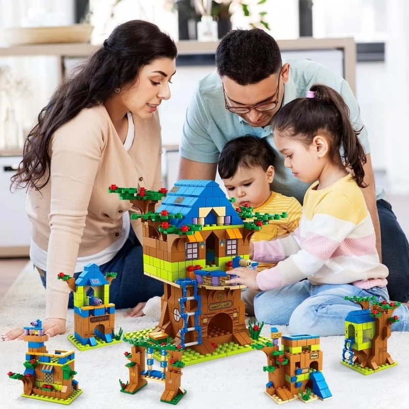 Blocos de Montar Castela Casa na Árvore 1000 Peças 6 em 1 Brinquedo — foto 2
