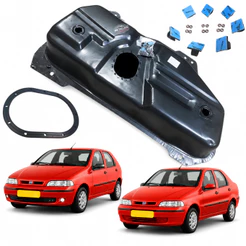 Kit Tanque Combustível Com Guarnição e abraçadeiras Punto Idea Uno Fase II Palio Siena 1996 2012 48 litros