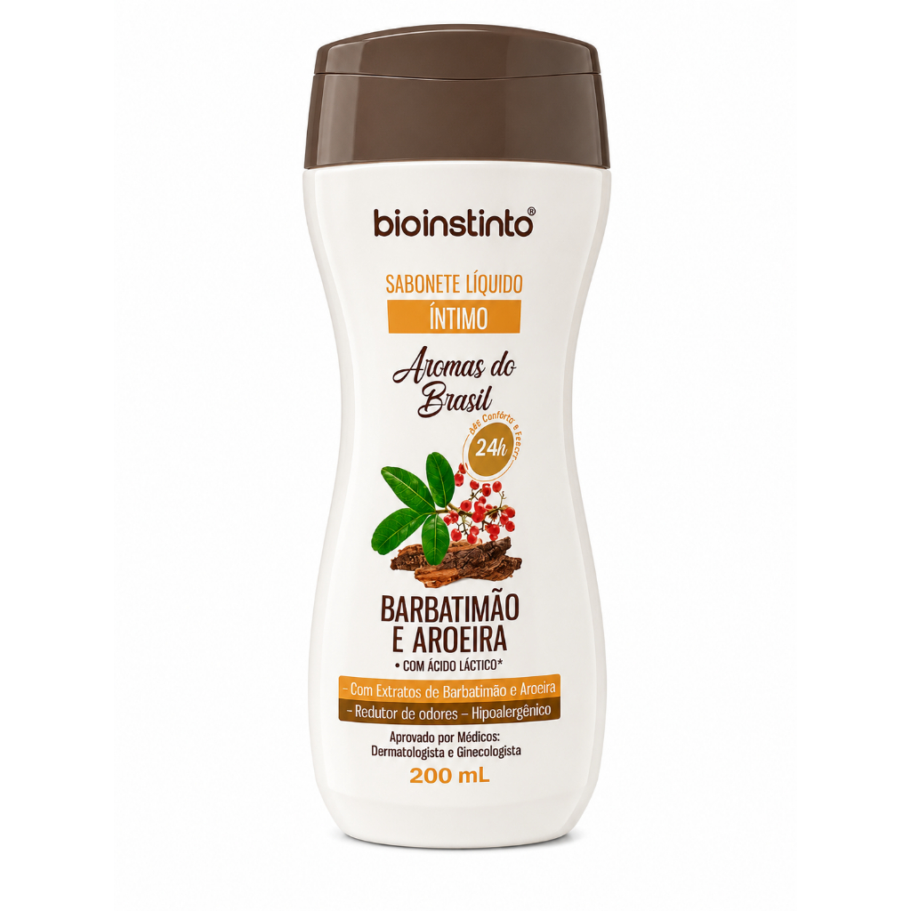 Sabonete Íntimo Líquido Bio Instinto 200 ml - Barbatimão, Aroeira, Barbatimão e Aroeira