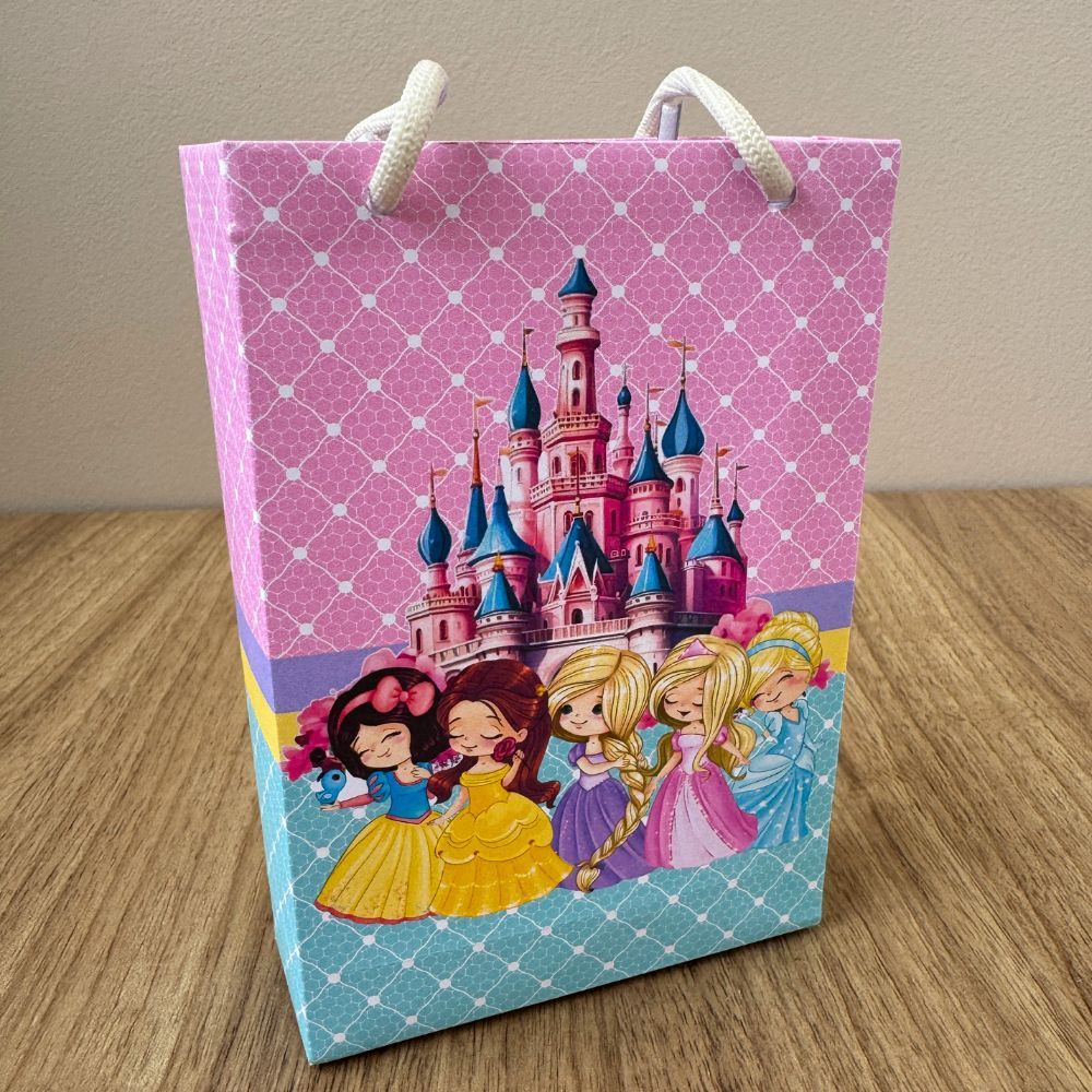 Sacolinha surpresa Princesas Cute TAMANHO P  -  sacola lembrancinha princesas, festa princesas