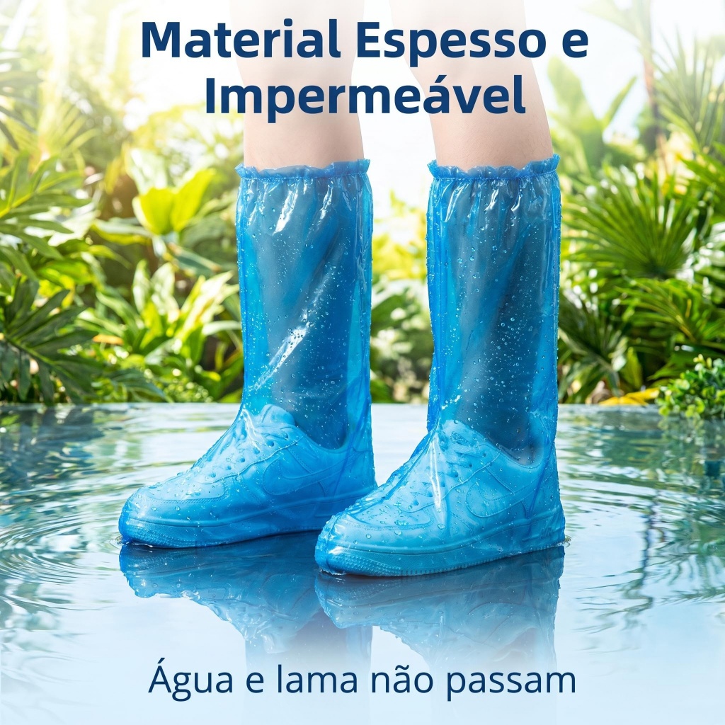 Capa descartável transparente para sapatos de outdoor