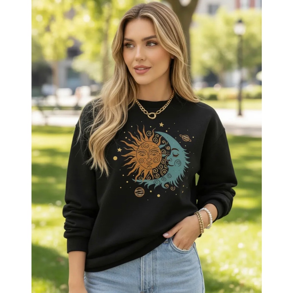 BLUSA DE FRIO MOLETOM FEMININO SOL & LUA ESTILOSO CAIMENTO PERFEITO ESTILO SUETER CASACO VÁRIAS CORES LANÇAMENTO