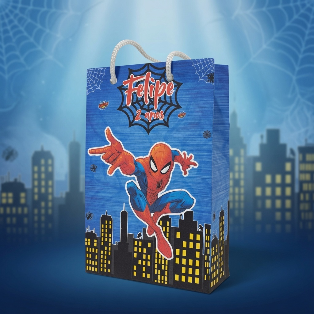 Sacolinha HOMEM ARANHA Personalizada | Mimo | Lembrancinha | Aniversário  HOMEM ARANHA