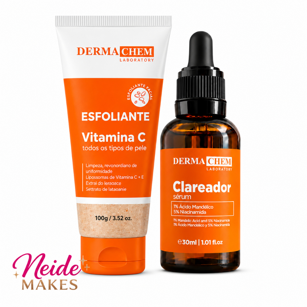 SÉRUM CLAREADOR 30ML + ESFOLIANTE VITAMINA C 100G- DERMACHEM