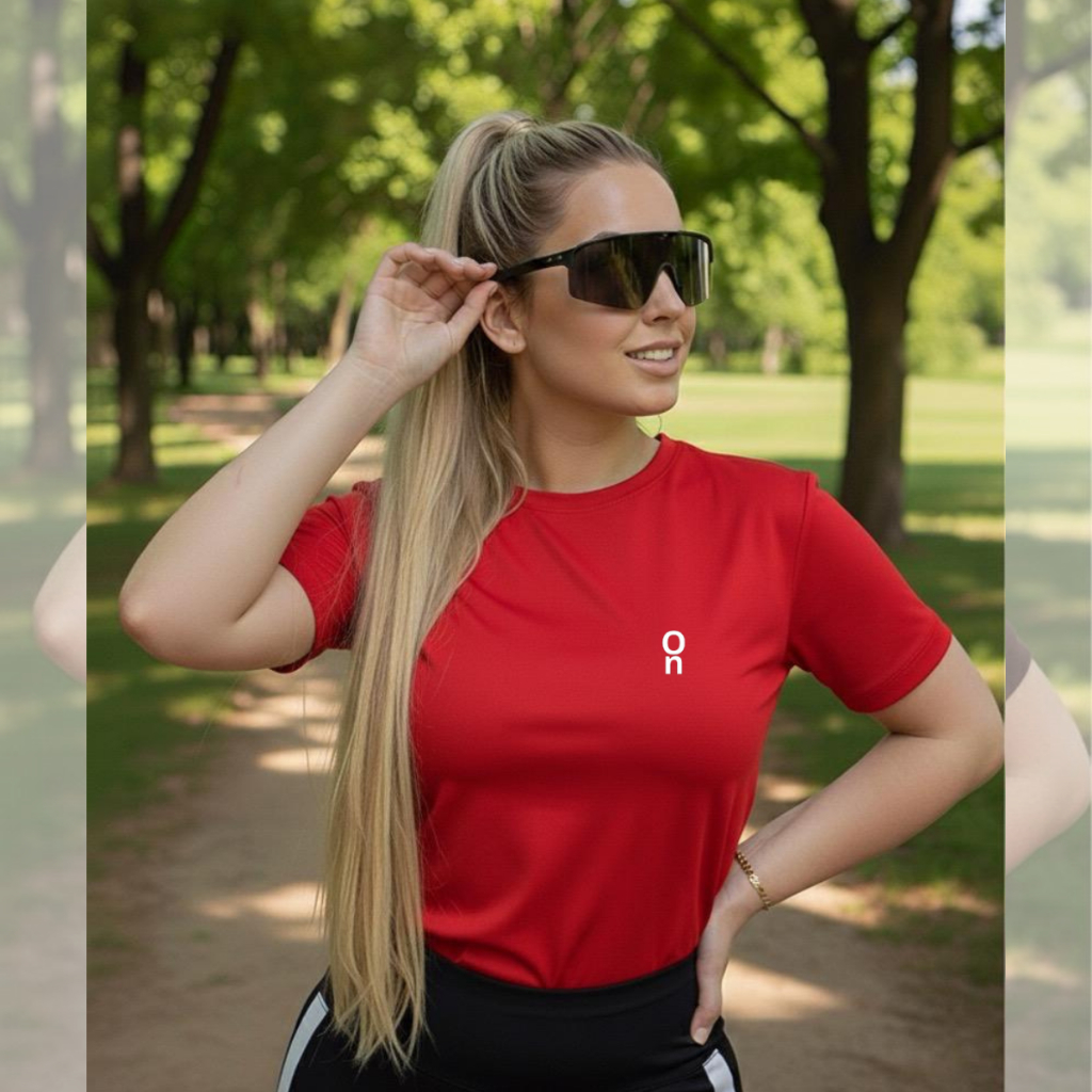 Camiseta Feminina 100% Algodão Estampada Camisa de Treino Academia Tendência Promoção