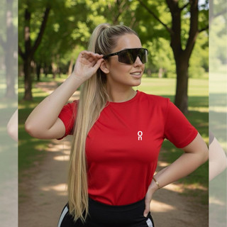 Camiseta Feminina 100% Algodão Estampada Camisa de Treino Academia Tendência Promoção