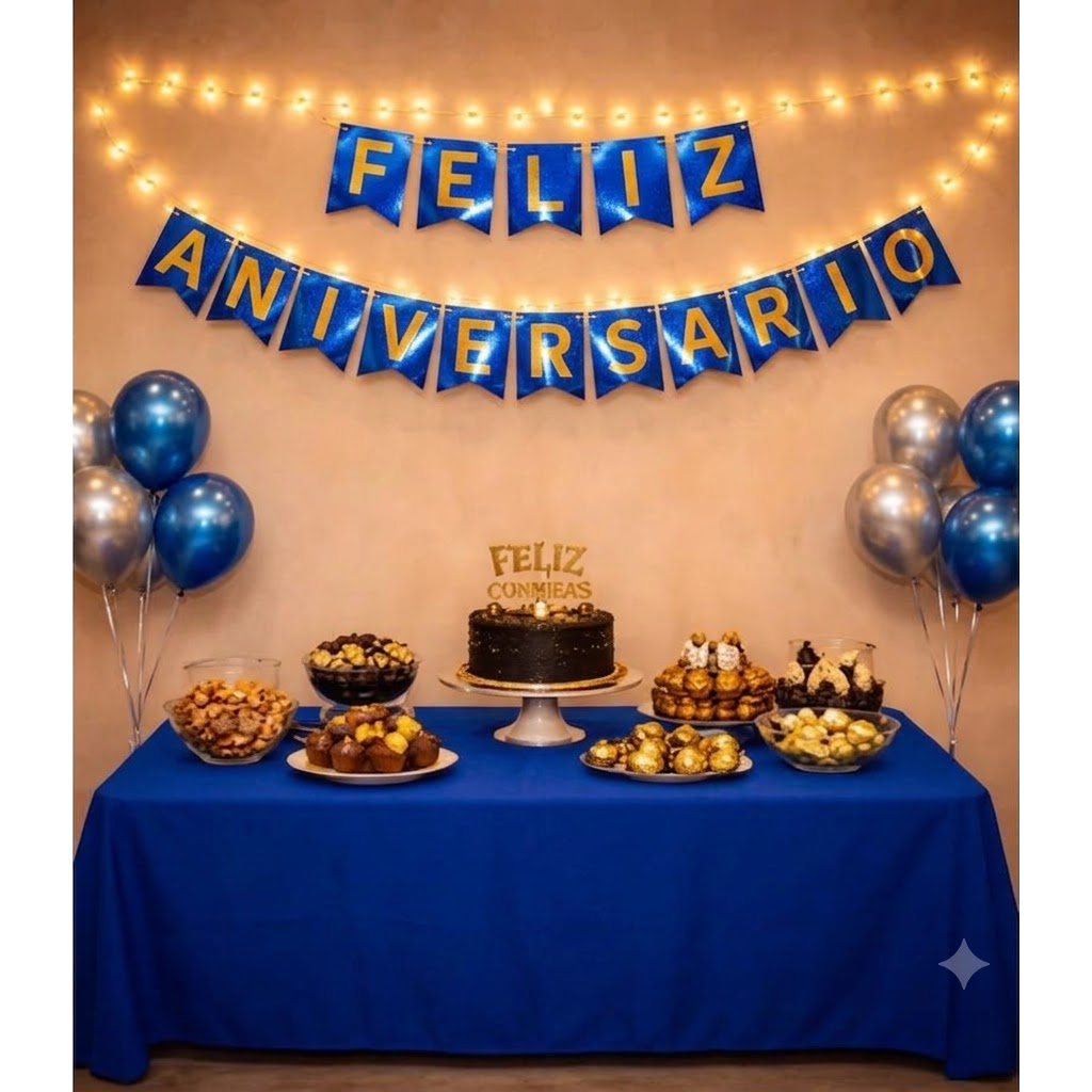 Bandeirinha Varal com led Parabéns e Feliz aniversário