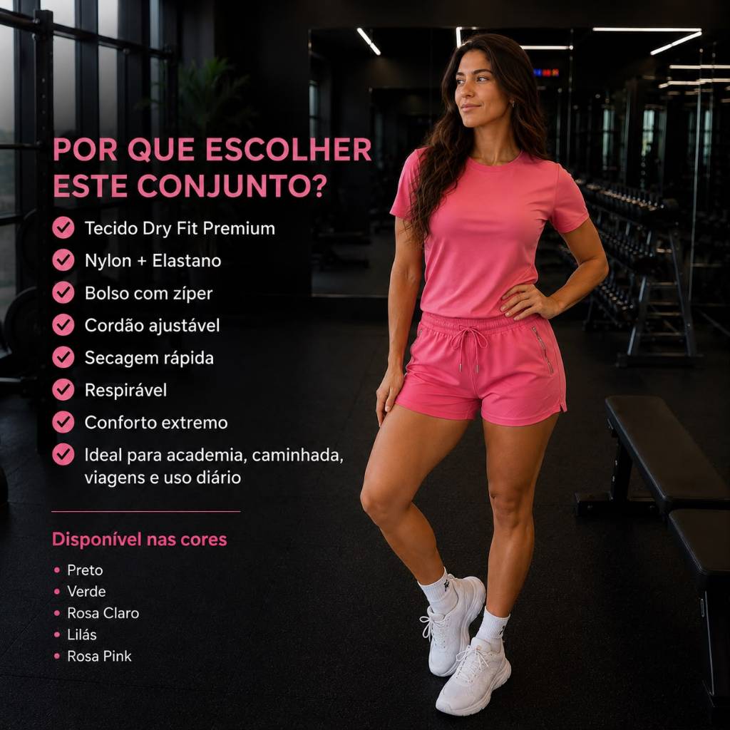 Conjunto Academia Feminino Dry Fit com Short — foto 6