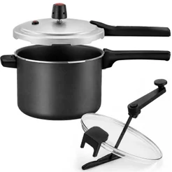 Panela de Pressão e Pipoqueira 4,5L Panelux Magnific Grafite Com Revestimento Antiaderente