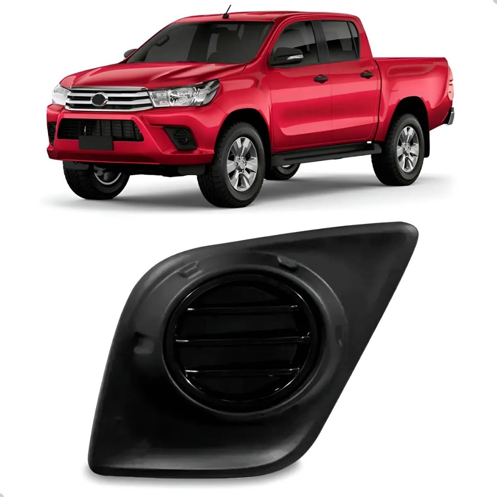 Moldura Farol De Milha Hilux 2016 2017 A 2019 Sem Furo