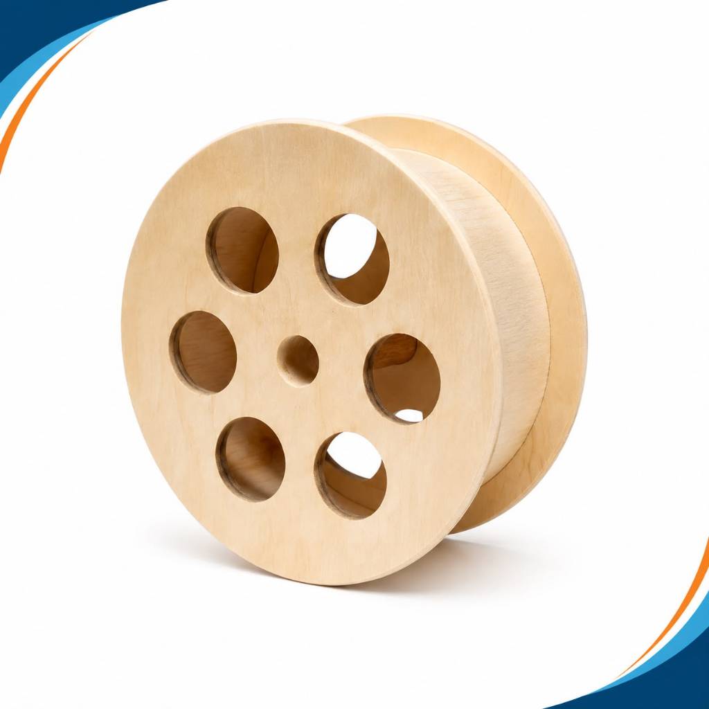 Carretilha madeira compensada Mdf 8° Polegadas - 20,Cm - 6 Furos 20cm, rolamento. Carretilha Para Pipa