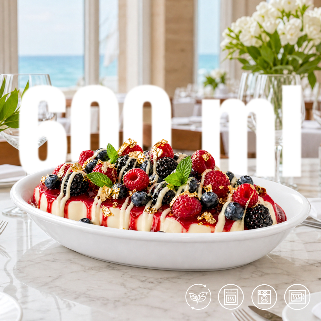 Bowl Grande Poá Cerâmica Assadeira Saladeira Refratária Cumbuca Mesa Posta Forno Grande Buffet Multiuso Restaurante