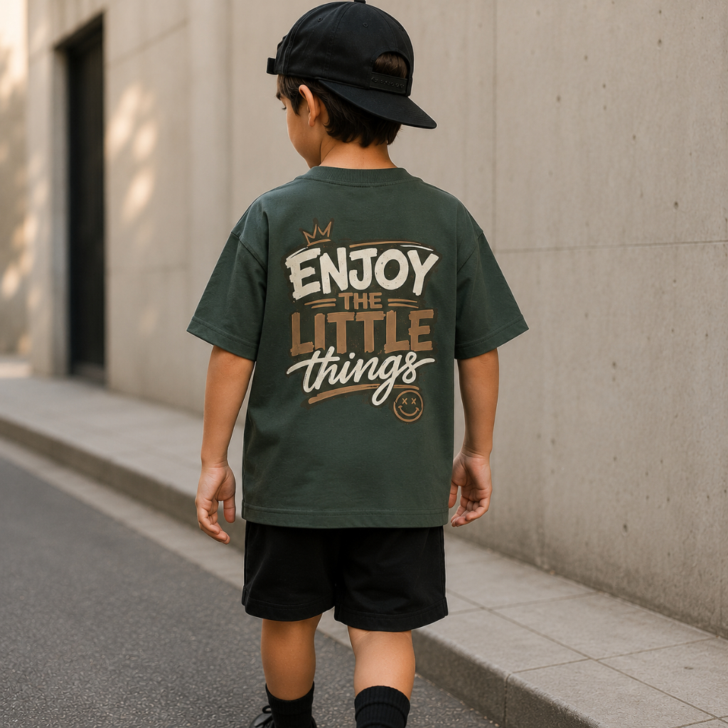 Camiseta Oversized Infantil Masculina Streetwear Menino Camisão Estiloso Moda Infantil - 100% algodão