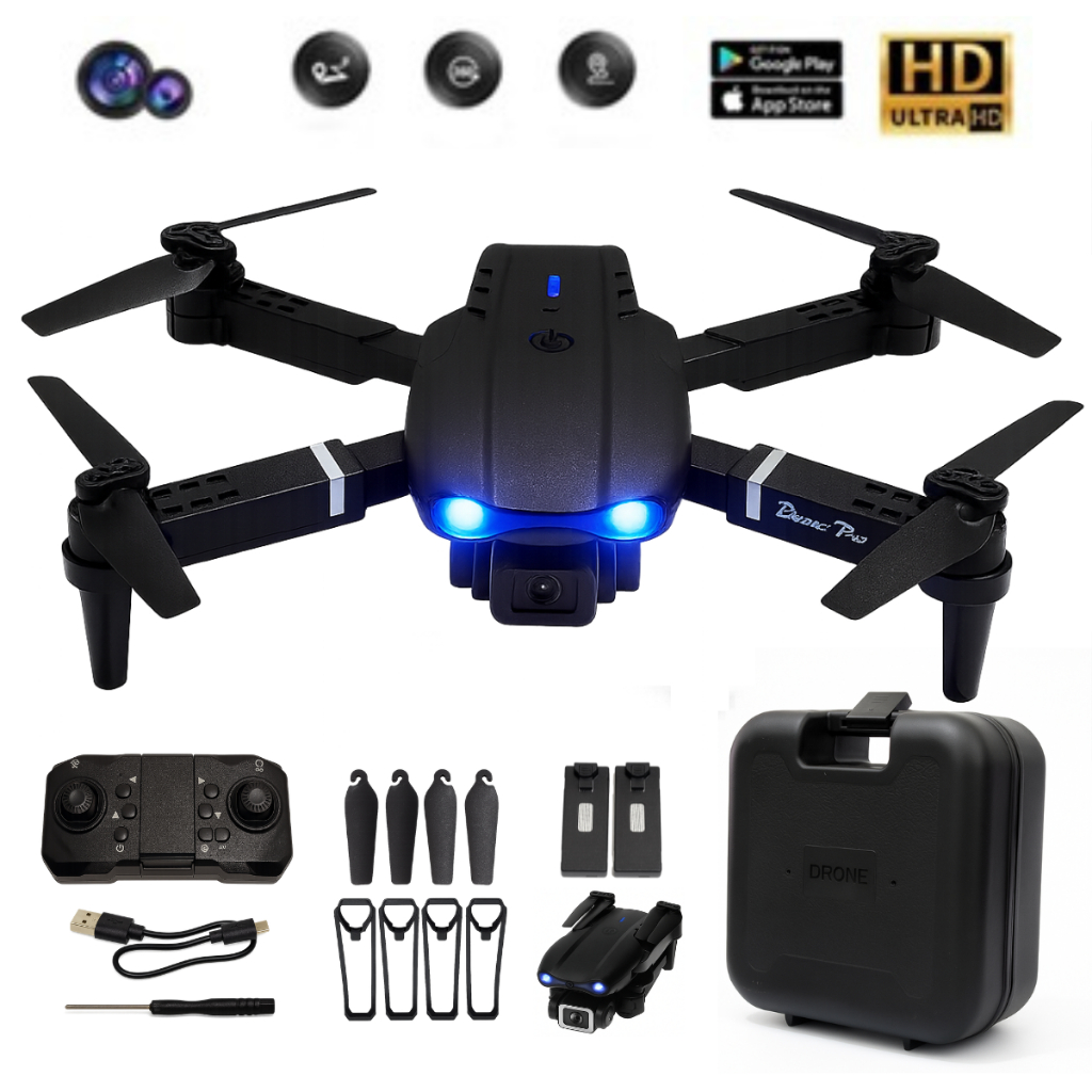 Drone Pro Profissionals Câmeras HD 2.4GHz E Gps 2 Baterias