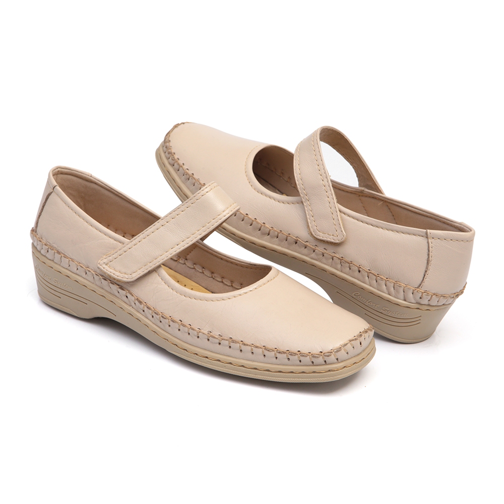Mocassim Feminino Confortável Ortopédico Elegante Sola Baixa Flexível Calçado Casual Leve para Trabalho e Passeios