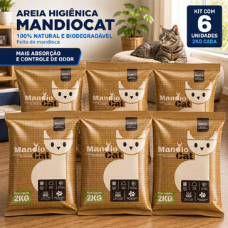 Areia MandioCat Biodegradável *4 à 12* Kg - Mandioca - Grãos Finos - MAIS BARATA Areia de…