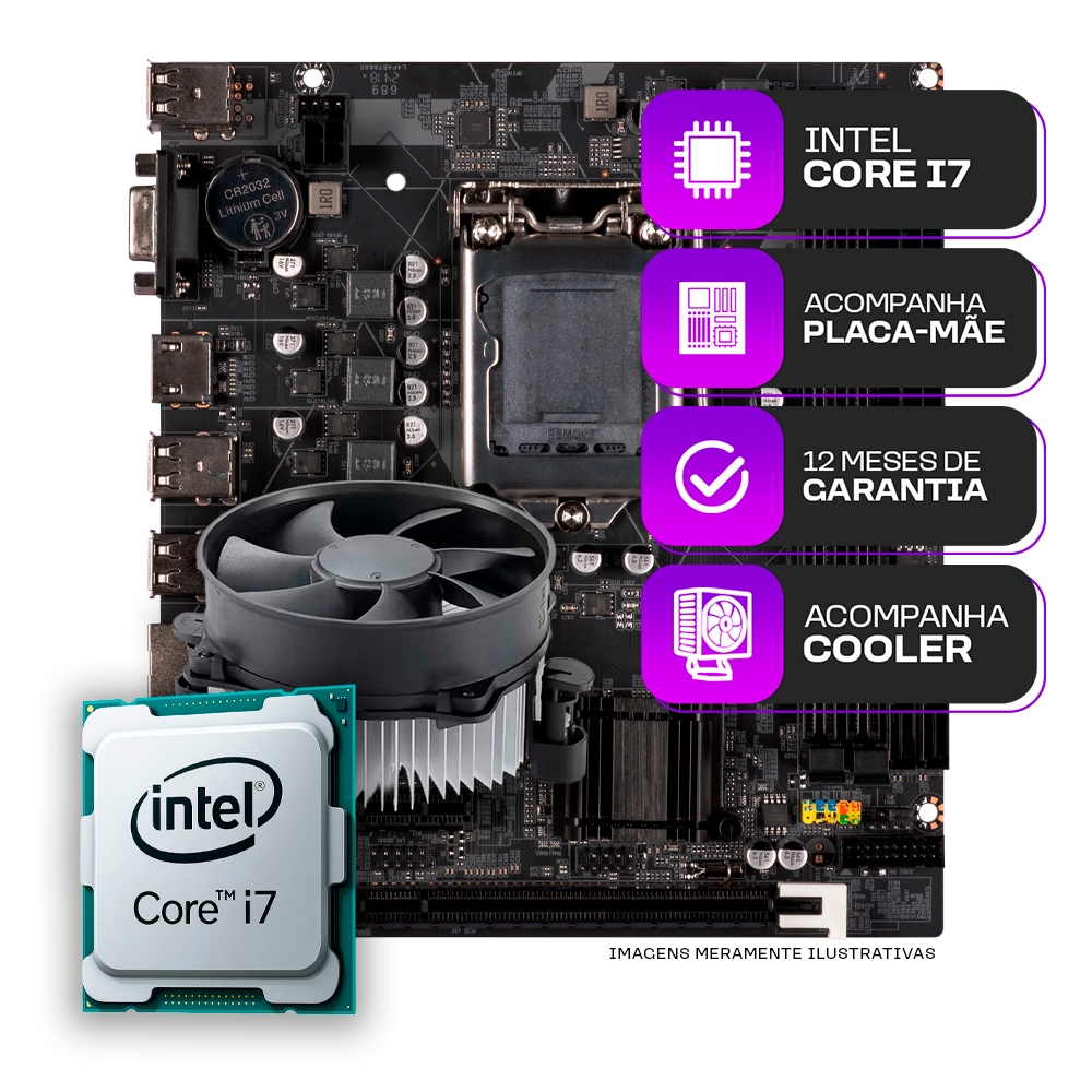 Kit Upgrade, Processador Intel core i7 + Placa mãe 1155
