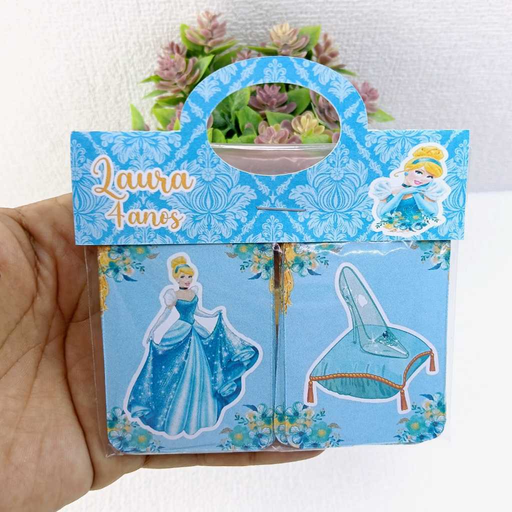 Jogo da Memória Cinderela Personalizado - Lembrancinha de aniversario ou festa infantil