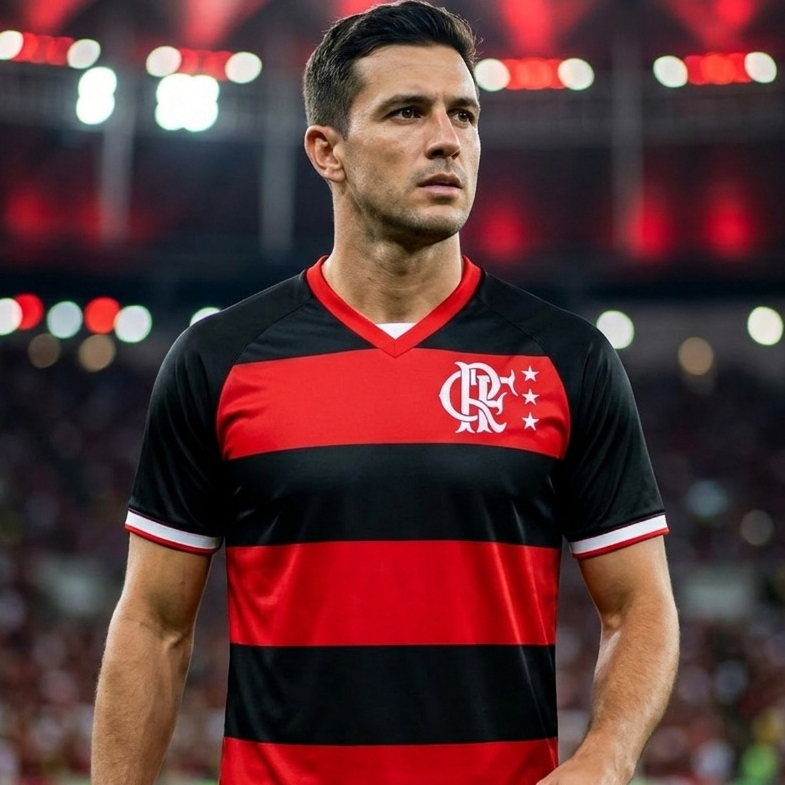 Camiseta Flamengo Tradição Masculina Escudo Retrô 1981