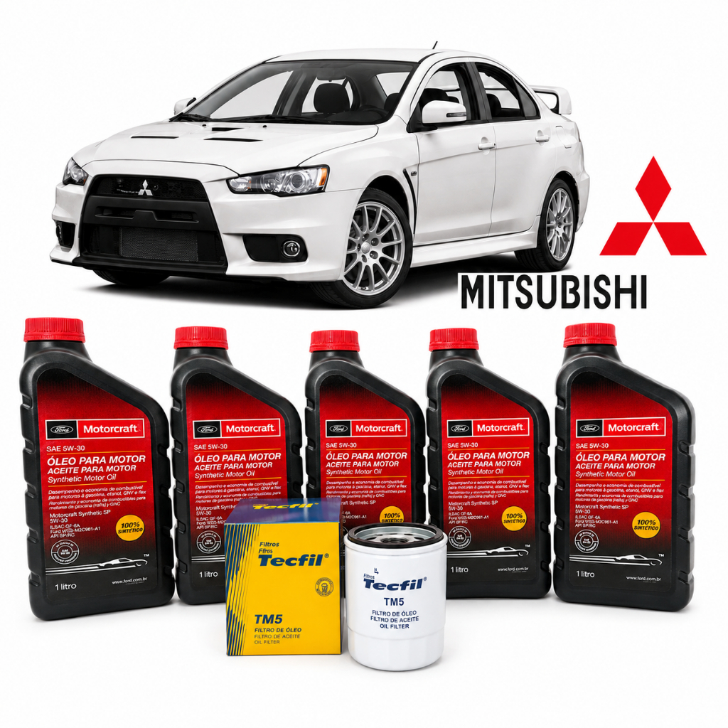 Kit Troca De Óleo 5w30 Mitsubishi Lancer 2.0 16v 2011 Á 2016