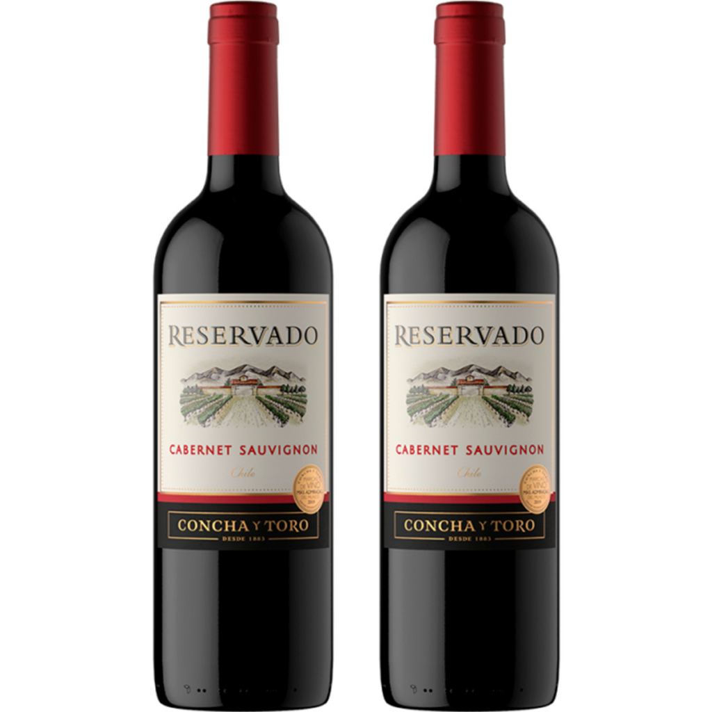 Kit 2x Vinho Chileno Tinto Concha Y Toro Reservado Cabernet Sauvignon 750ml