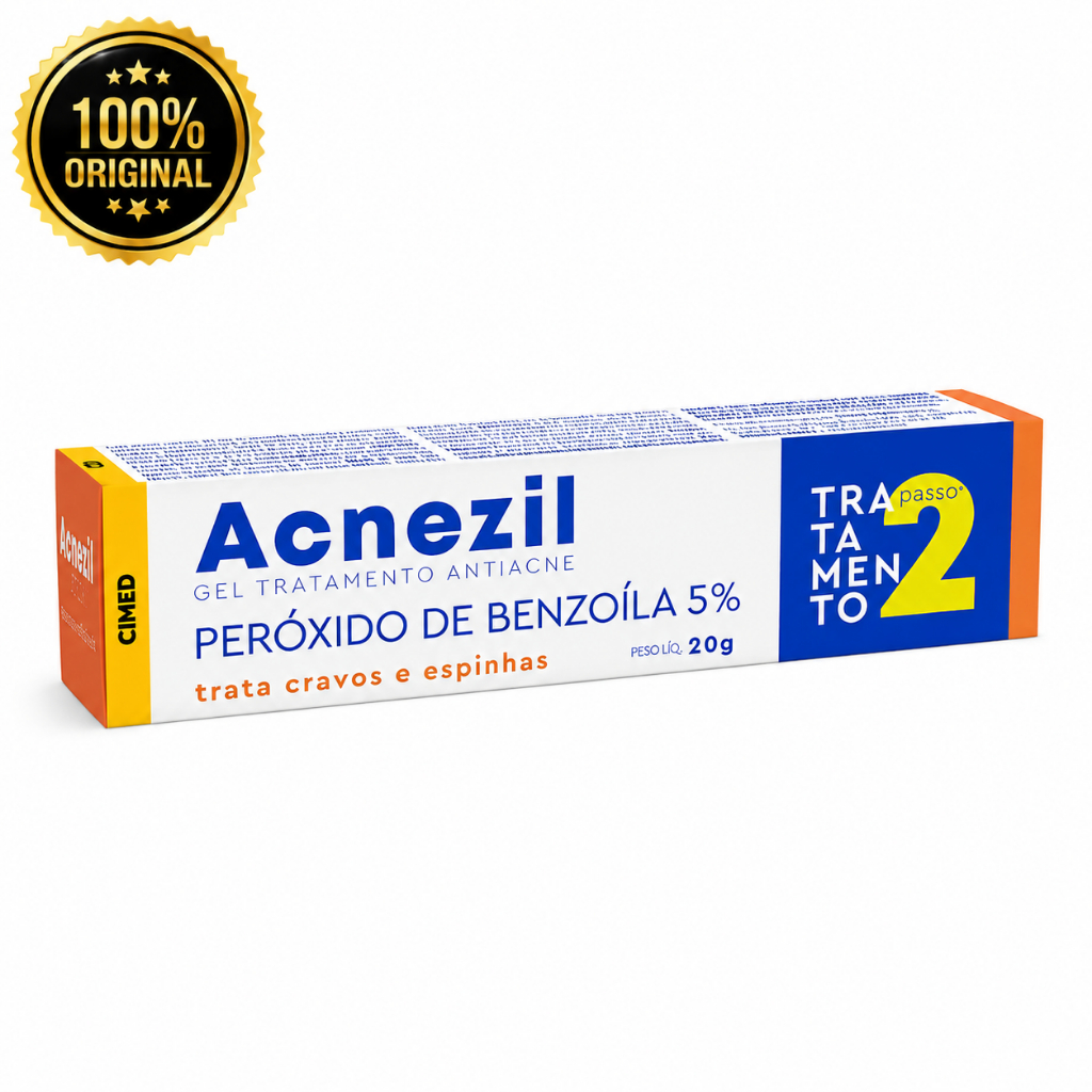 Acnezil Gel 20g - Elimina Bactéria Causadora da Acne, Ação Anti-inflamatória, Controle Oleosidade