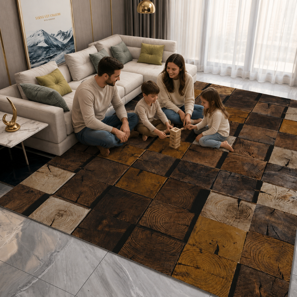 Tapete Grande Sala Moderno Decorativo Estampado Belga 2,00 X 1,40 M