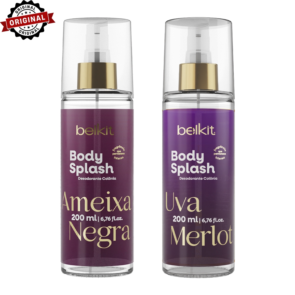 Kit 2 Body Splash Uva Merlot e Ameixa Negra Alta Projeção e Fixação