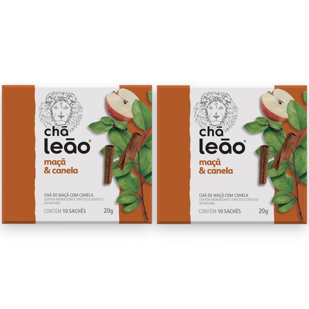 Kit Chá Leão Maçã com Canela 2 Caixas