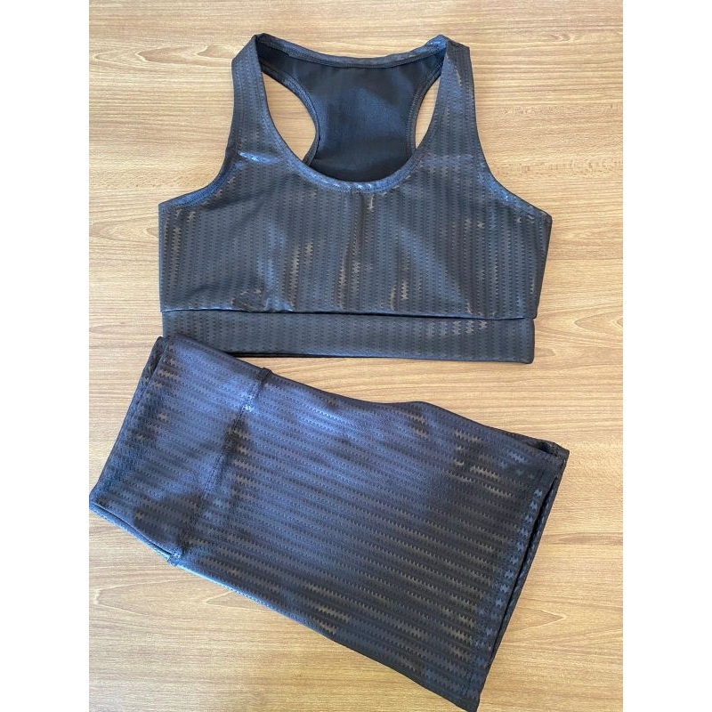conjunto Fitness top+shorts alta compressão levanta bumbum feminino academia envio rapido