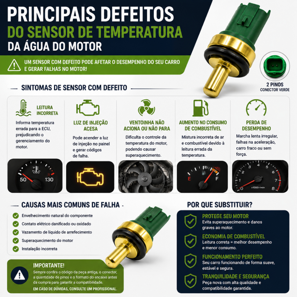 SENSOR DE TEMPERATURA - CITROEN - 1338C1 — imagem 2 de 2