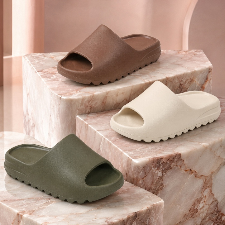 Chinelo Slide Tratorado Feminino Nuvem 100% EVA Confortável Leve Antiderrapante e Macio