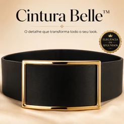 Cinto Feminino Largo Dourado Belle Grosso Gold Premium Luxo