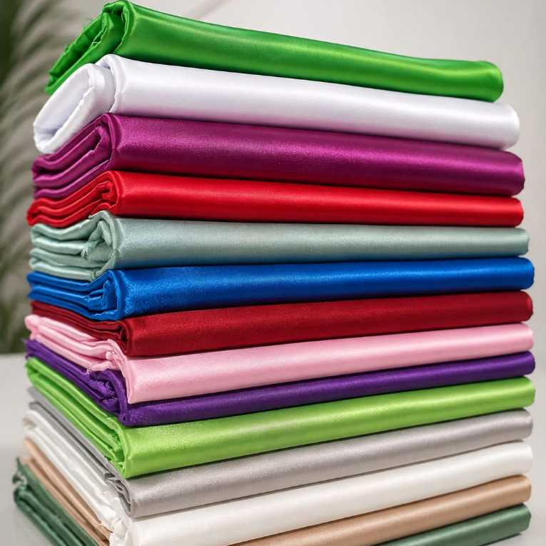 Tecido Cetim com Elastano 3 ou 5 Metros Várias Cores para Vestido de Festa Saia Blusa Robe Noiva e Costura Criativa — imagem 2 de 2