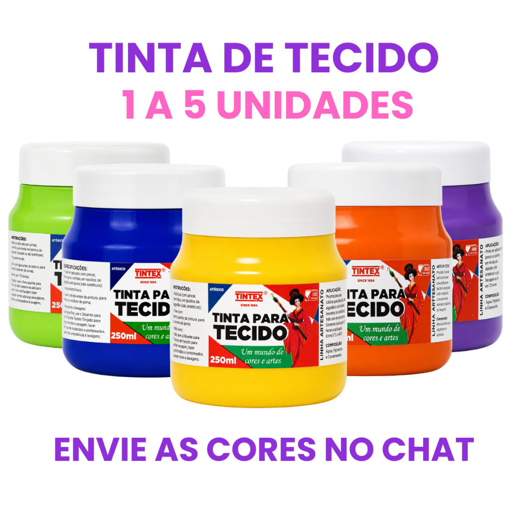 Tinta para Tecido Fosca 250ml - TINTEX