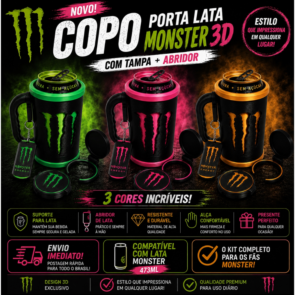 Copo Porta Lata – Estilo, praticidade e personalidade! Deixe sua bebida com muito mais estilo com o Copo