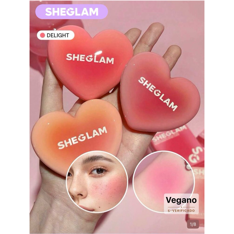 Blush Cremoso SHEGLAM Com Espelho.