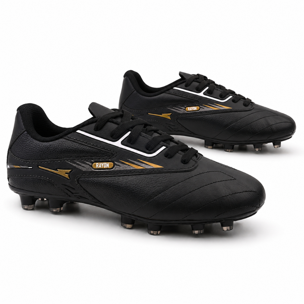 Chuteira em Couro Legitimo Futebol Campo Trava - Resistente Costurada - Original R422-03