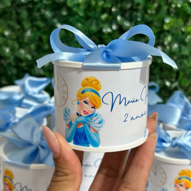 Kit tubolatas personalizadas Cinderela baby• Lembrancinha maternidade | batizado | aniversário | chá de bb • 5x6