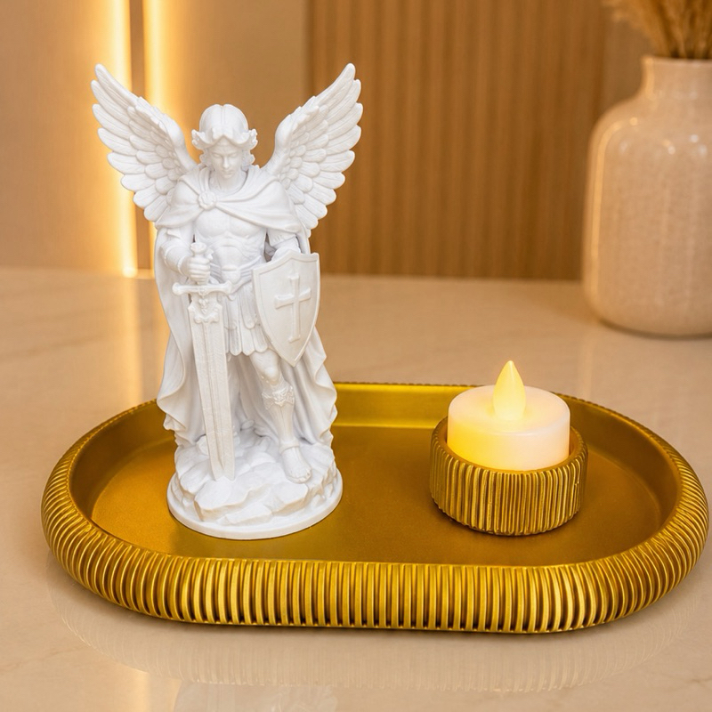 São Miguel Arcanjo estátua Decorativa 12 cm