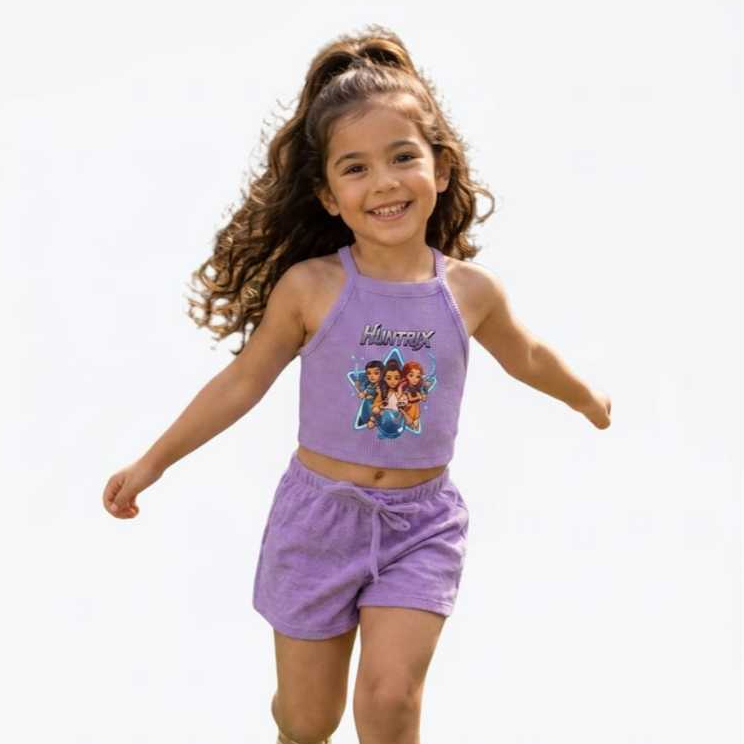 Conjunto Infantil Menina Temático | Blusa + Short Verão - Pronta Entrega