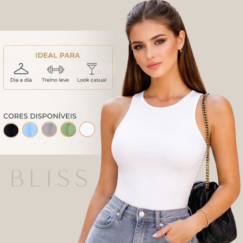 Regata Blusa Feminina Blusinha Suplex Premium Forro Duplo Cropped Blogueira Modeladora Basica Lisa